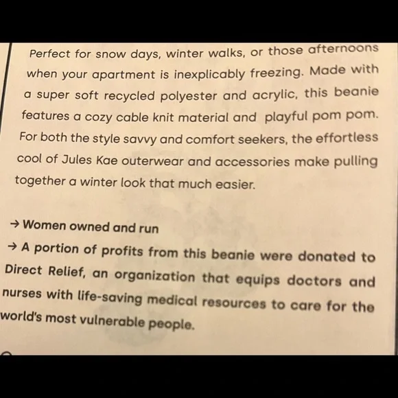 NWT Beanie - Picture 3 of 3